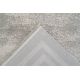 Tapis argenté avec franges moderne rayé 3D Nuria