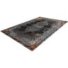 Tapis vintage terre rayé effet 3D rectangle Sam