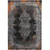 Tapis vintage terre rayé effet 3D rectangle Sam