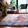 Tapis à longues mèches multicolore doux design Smooth