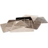 Tapis original cubique moderne taupe Lacis