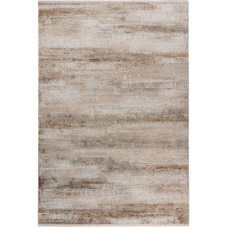 Tapis taupe moderne rayé rectangle Mana