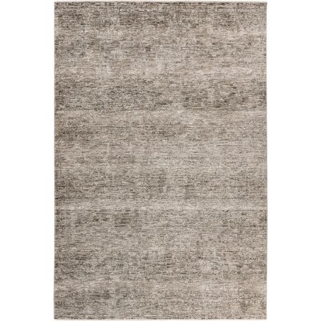 Tapis moderne abstrait avec franges gris Milo