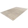 Tapis rayé moderne crème avec franges Katia