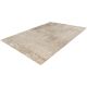 Tapis beige abstrait avec franges moderne Nakka