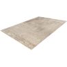 Tapis beige abstrait avec franges moderne Nakka