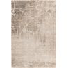 Tapis beige abstrait avec franges moderne Nakka