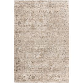 Tapis beige oriental avec franges ethnique Philis