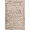 Tapis vintage avec franges beige rayé Jaya