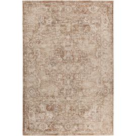 Tapis vintage rayé avec franges terre Joseph