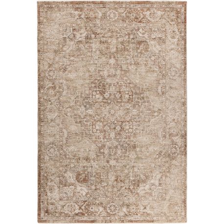 Tapis vintage rayé avec franges terre Joseph