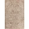 Tapis vintage rayé avec franges terre Joseph