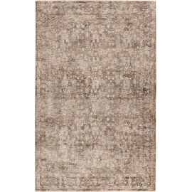 Tapis vintage avec franges rayé café Tweeds