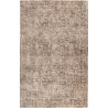 Tapis vintage avec franges rayé café Tweeds