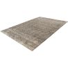 Tapis gris vintage rayé avec franges Nuance