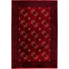 Tapis rouge style oriental poils ras Tosca