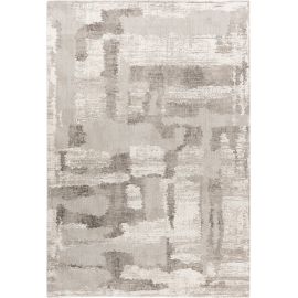 Tapis taupe abstrait moderne poils ras Jacobs