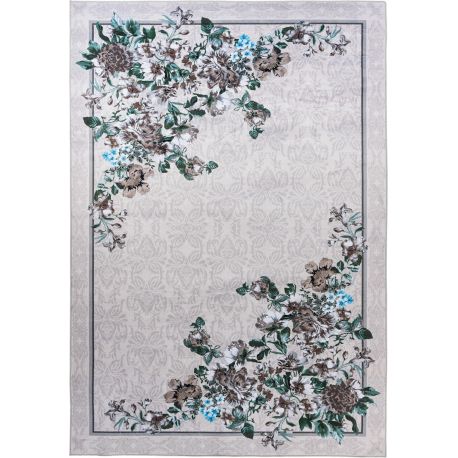 Tapis floral rectangle design lavable en machine Bouquet