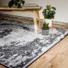 Tapis vintage rayé lavable en machine Noora