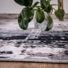 Tapis gris lavable en machine abstrait design Malone