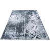 Tapis abstrait lavable en machine gris design Kimi