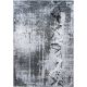 Tapis abstrait lavable en machine gris design Kimi