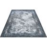 Tapis gris vintage rayé lavable en machine Vincent