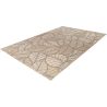 Tapis floral design intérieur et extérieur plat taupe Sahana