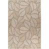 Tapis floral design intérieur et extérieur plat taupe Sahana