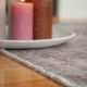 Tapis en laine recyclé lavable en machine vintage rayé Daphne