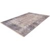 Tapis en laine recyclé lavable en machine vintage rayé Daphne