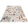 Tapis multicolore enfant lavable en machine plat Malika