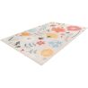 Tapis enfant multicolore lavable en machine plat Savannah