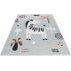 Tapis enfant plat lavable en machine multicolore Carlo