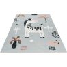 Tapis enfant plat lavable en machine multicolore Carlo