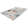 Tapis enfant lavable en machine multicolore plat Momo