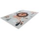 Tapis enfant plat multicolore lavable en machine Eve