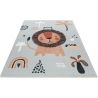 Tapis enfant plat multicolore lavable en machine Eve