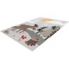 Tapis multicolore lavable en machine enfant plat Juno