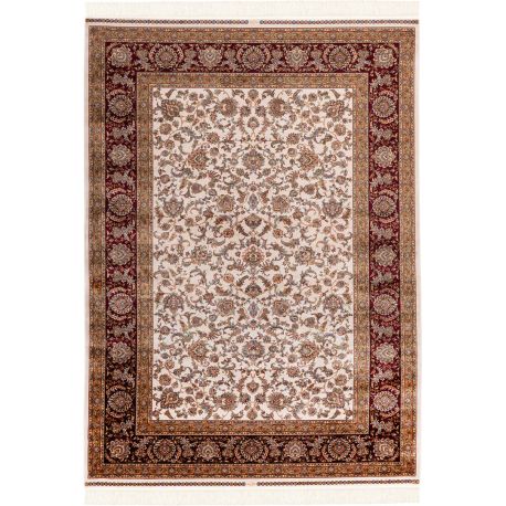 Tapis avec franges oriental rectangle luxe Heriz