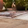 Tapis d'orient crème luxe avec franges Chiraz