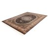 Tapis d'orient bleu luxe avec franges Choby