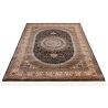 Tapis d'orient bleu luxe avec franges Choby