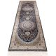 Tapis d'orient bleu luxe avec franges Choby