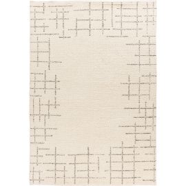 Tapis moderne crème laine et polyester rectangle Giulia