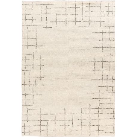 Tapis moderne crème laine et polyester rectangle Giulia