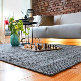 Tapis en laine plat moderne rectangle Knit