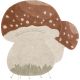 Tapis enfant forme champignon en coton lavable en machine Boletus