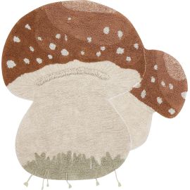 Tapis enfant forme champignon en coton lavable en machine Boletus