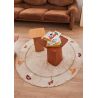 Tapis rond enfant lavable en machine coton Chanterelle